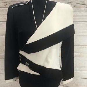 Alexander McQueen Black and White Blazer Size 44
